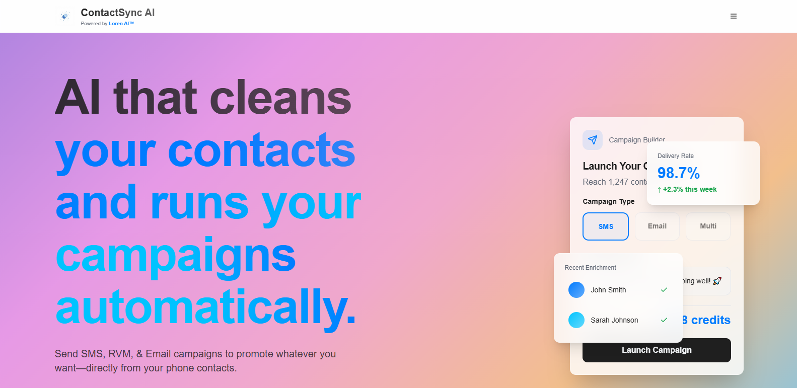 ContactSync AI - AI-Powered Contact Management Application